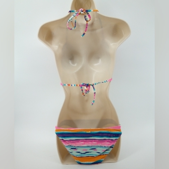 Eldon Southwest Multicolored Swimwear Set Lightly Padded S Bikini Bathing Suit - Picture 3 of 11